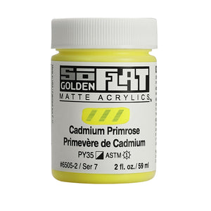 Golden SoFlat Matte Acrylic 2oz Cadmium Primrose S7