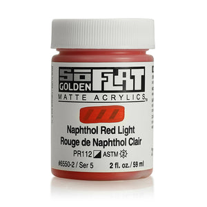 Golden SoFlat Matte Acrylic 2oz Naphthol Red Light S5