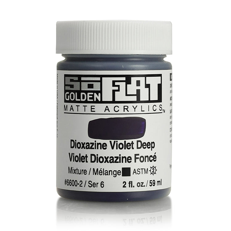Golden SoFlat Matte Acrylic 2oz Dioxazine Violet Deep S6