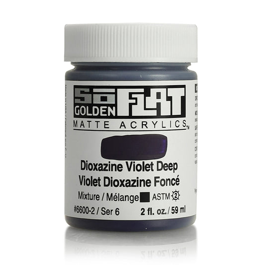 Golden SoFlat Matte Acrylic 2oz Dioxazine Violet Deep S6