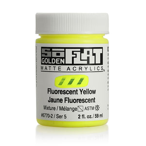 Golden SoFlat Matte Acrylic 2oz Fluorescent Yellow S5