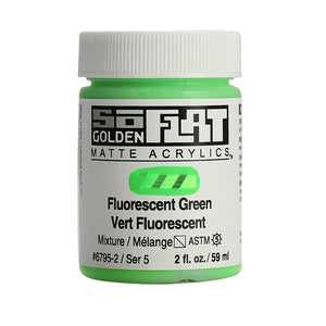 Golden SoFlat Matte Acrylic 2oz Fluorescent Green S5