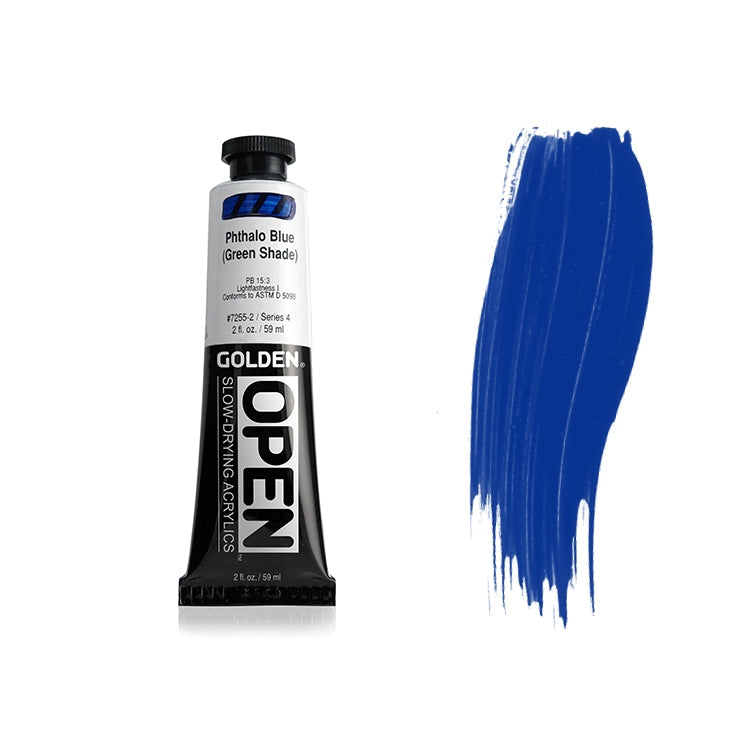Golden Open Acrylic Phthalo Blue Green Shade 2oz