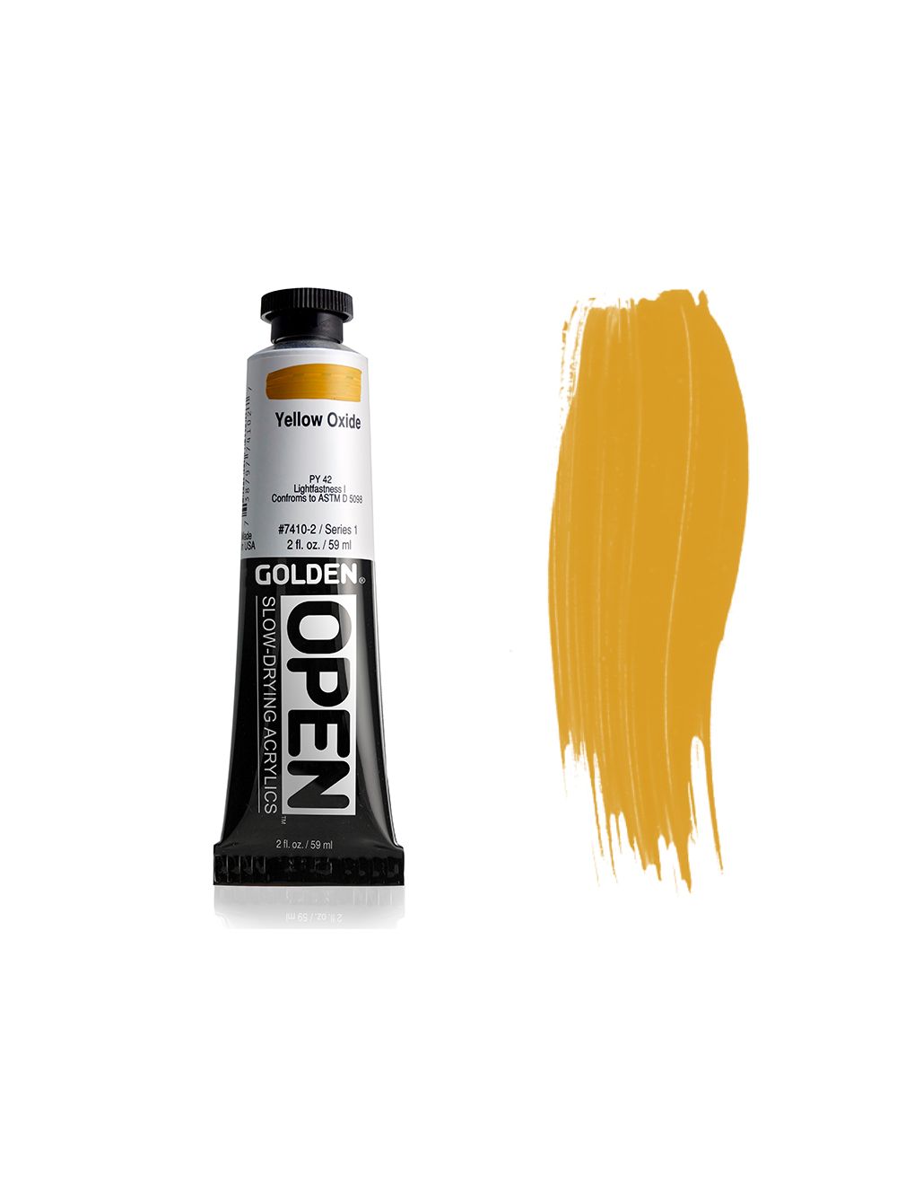 Golden Open Acrylic Yellow Oxide 2oz