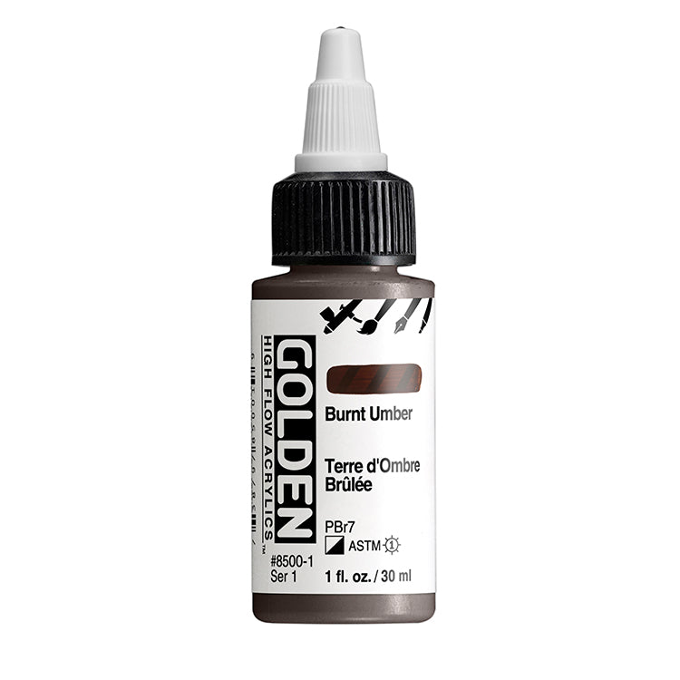 Golden High Flow Acrylic Burnt Umber 1oz