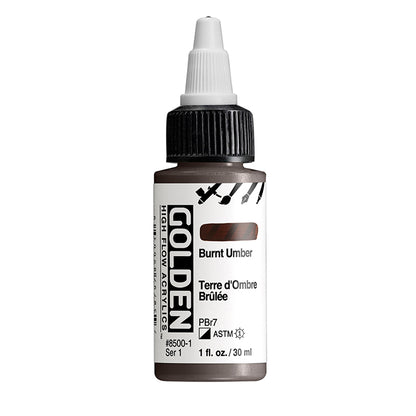 Golden High Flow Acrylic Burnt Umber 1oz