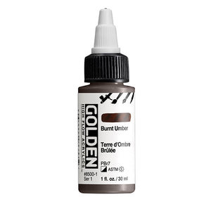Golden High Flow Acrylic Burnt Umber 1oz