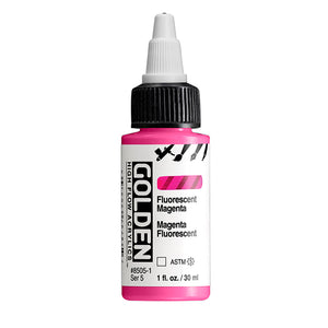 Golden High Flow Acrylic Fluorescent Magenta 1oz