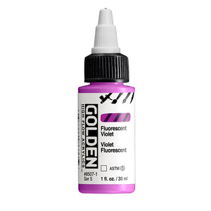 Golden High Flow Acrylic Fluorescent Violet 1oz