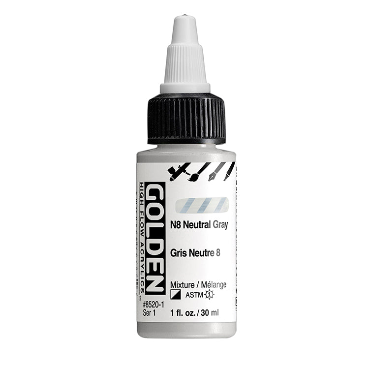 Golden High Flow Acrylic Neutral Gray N8 1oz