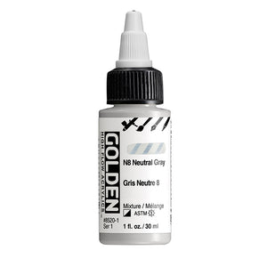 Golden High Flow Acrylic Neutral Gray N8 1oz