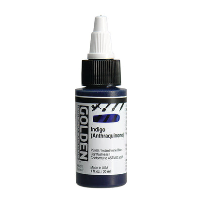 Golden High Flow Acrylic Indigo Anthraquinone 1oz