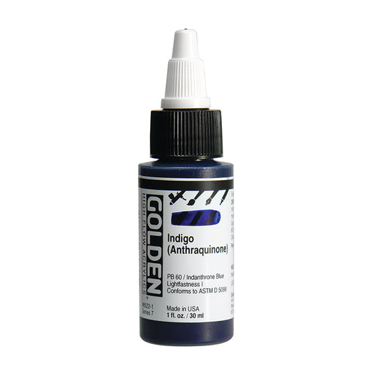 Golden High Flow Acrylic Indigo Anthraquinone 1oz