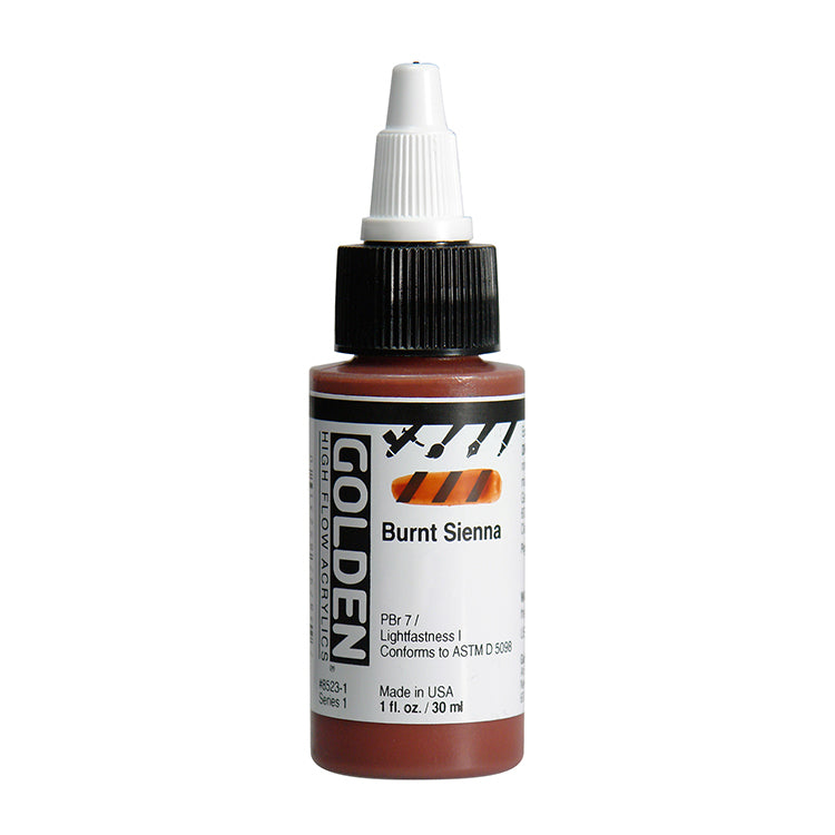 Golden High Flow Acrylic Burnt Sienna 1oz ⚠️
