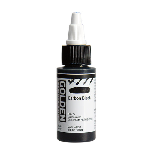 Golden High Flow Acrylic Carbon Black 1oz ⚠️