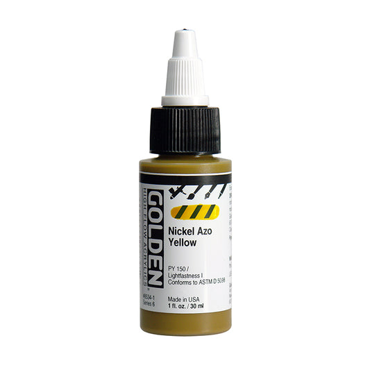 Golden High Flow Acrylic Nickel Azo Yellow 1oz ⚠️