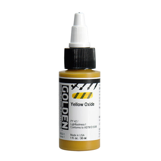 Golden High Flow Acrylic Yellow Oxide 1oz