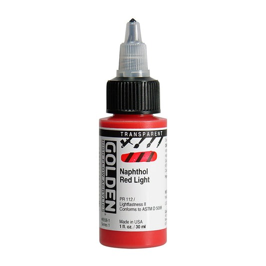 Golden High Flow Acrylic Transparent Naphthol Red Light 1oz