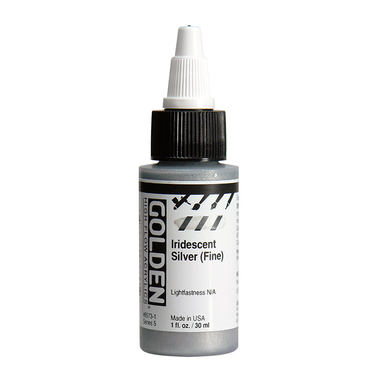 Golden High Flow Acrylic Iridescent Silver Fine 1oz