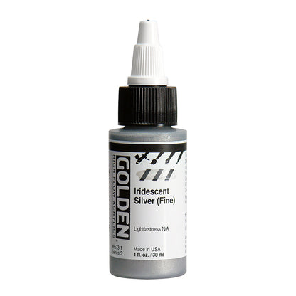 Golden High Flow Acrylic Iridescent Silver Fine 1oz