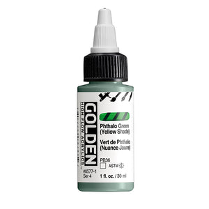 Golden High Flow Acrylic Phthalo Green Yellow Shade 1oz