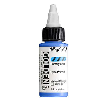 Golden High Flow Acrylic Primary Cyan 1oz