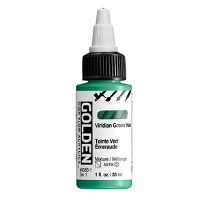 Golden High Flow Acrylic Viridian Green Hue 1oz