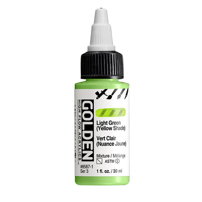 Golden High Flow Acrylic Light Green Yellow Shade 1oz