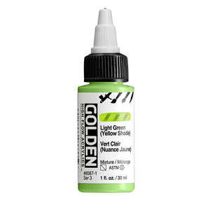 Golden High Flow Acrylic Light Green Yellow Shade 1oz