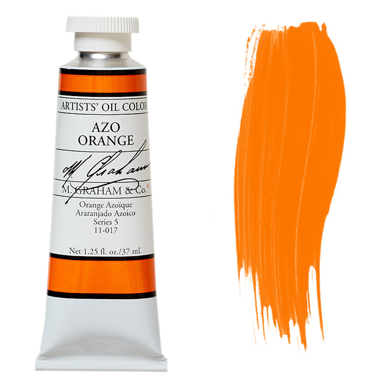 M. Graham Artist Oil Color Azo Orange 1.25oz