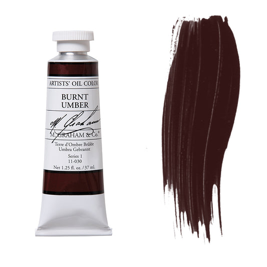 M. Graham Artist Oil Color Burnt Umber 1.25oz