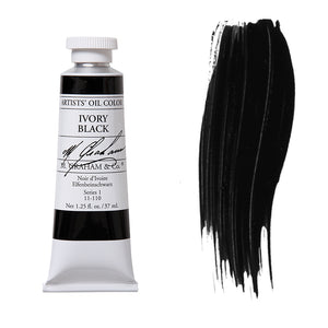 M. Graham Artist Oil Color Ivory Black 1.25oz