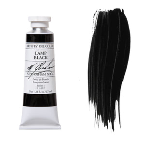 M. Graham Artist Oil Color Lamp Black 1.25oz