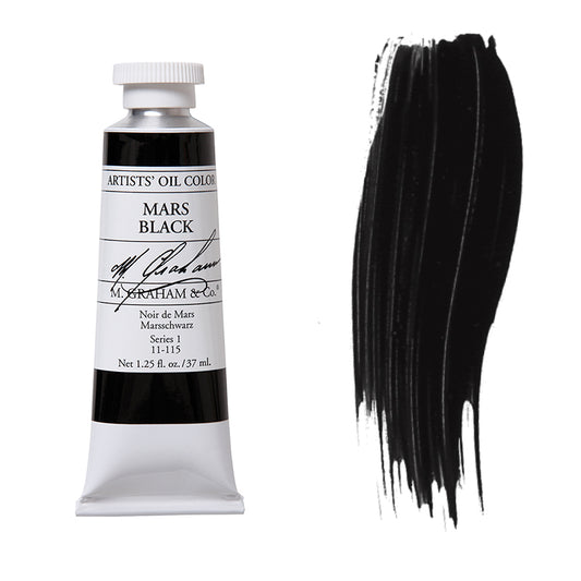 M. Graham Artist Oil Color Mars Black 1.25oz