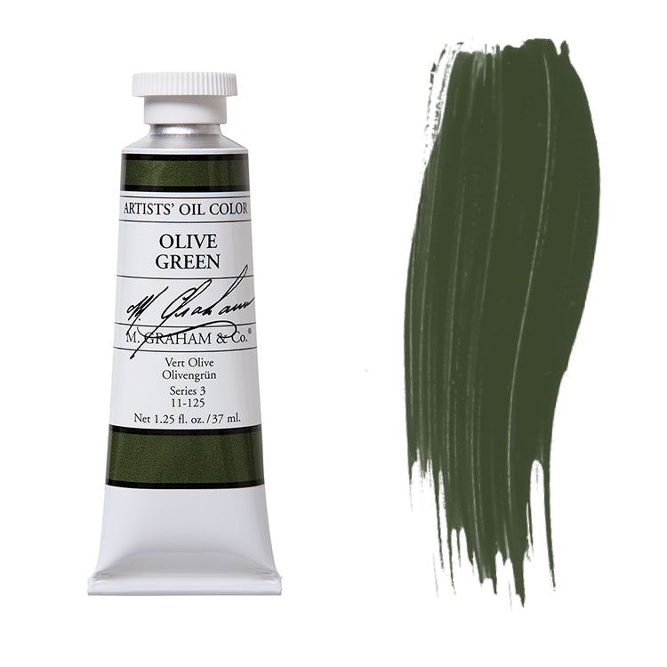 M. Graham Artist Oil Color Olive Green 1.25oz