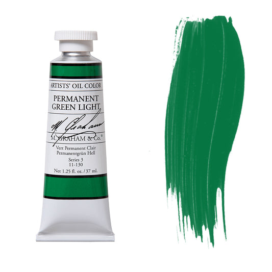 M. Graham Artist Oil Color Permanent Green Light 1.25oz