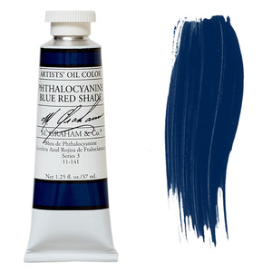 M. Graham Artist Oil Color Phthalo Blue Red Shade 1.25oz