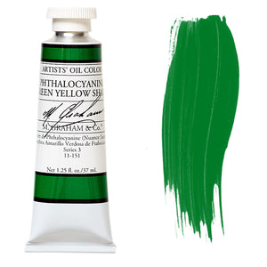 M. Graham Artist Oil Color Phthalo Green Yellow Shade 1.25oz