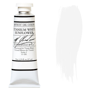M. Graham Artist Oil Color Titanium White Sunflower 1.25oz