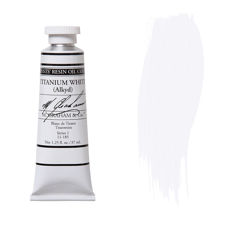 M. Graham Artist Oil Color Titanium White Rapid Dry 1.25oz