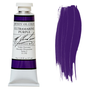 M. Graham Artist Oil Color Ultramarine Purple 1.25oz