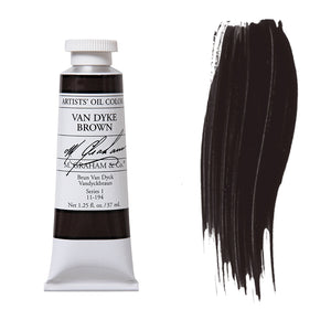 M. Graham Artist Oil Color Van Dyke Brown 1.25oz