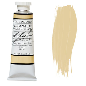 M. Graham Artist Oil Color Warm White Unbleached Titanium 1.25oz