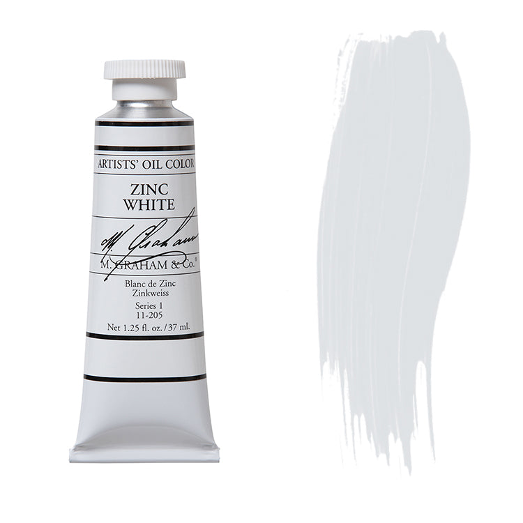 M. Graham Artist Oil Color Zinc White 1.25oz