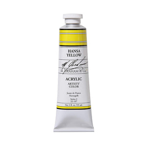 M Graham Artists Acrylic Hansa Yellow 60ml Tube