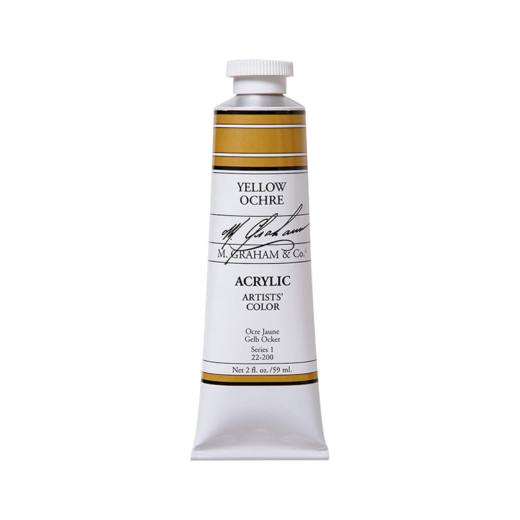 M Graham Artists Acrylic Yellow Ochre 60ml Tube