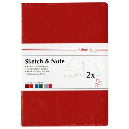 Hahnemuhle Sketch & Note A4 Booklets Red/Orange Bundle