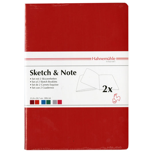 Hahnemuhle Sketch & Note A4 Booklets Red/Orange Bundle