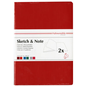 Hahnemuhle Sketch & Note A4 Booklets Red/Orange Bundle