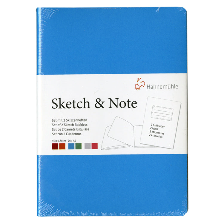 Hahnemuhle Sketch & Note A5 Booklets Blue/Green Bundle